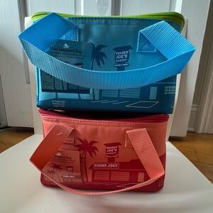 Trader Joe's Peach and Blue Mini
Insulated Cooler Tote Bags